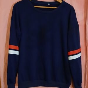 Blue Striped Sweater Comfy Women's Size XL 🔥